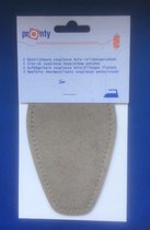 Pronty - 2 opstrijkbare souplesse suede look elleboogstukken beige - pads voor elleboog opstrijkbaar en machinewasbaar