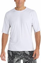 Coolibar - UV Zwemshirt voor heren - Ultimate Rash Guard - Wit - maat XXL