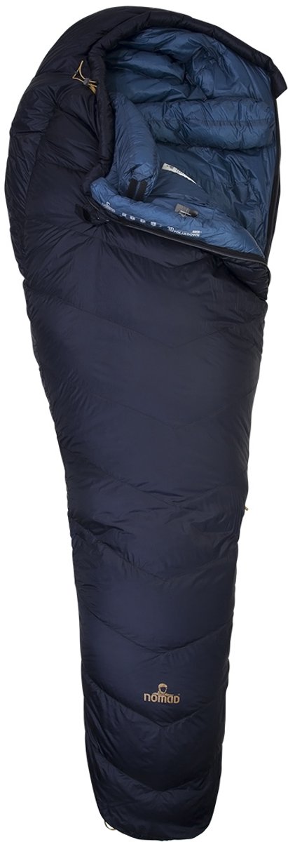 NOMAD® Orion 400 Slaapzak | Blauw | Aansluitende capuchon | Gevoerde nekkraag
