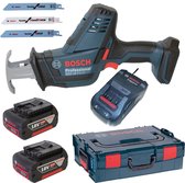 Bosch Professional GSA 18 V-LI C Accu reciprozaag - Met 2x 5,0Ah accu's, GAL 1880 CV snellader en L-BOXX