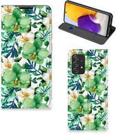 GSM Hoesje Geschikt voor Samsung Galaxy A72 (5G/4G) Bookcase Cover Orchidee Groen