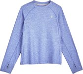 Coolibar - UV Sportshirt voor kinderen - Longsleeve - Agility - Aura Blauw - maat S (104-116cm)