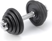 RS Sports Dumbellset - Halterset met gewichten - Totaal 15 kg - 1 stang - zwart