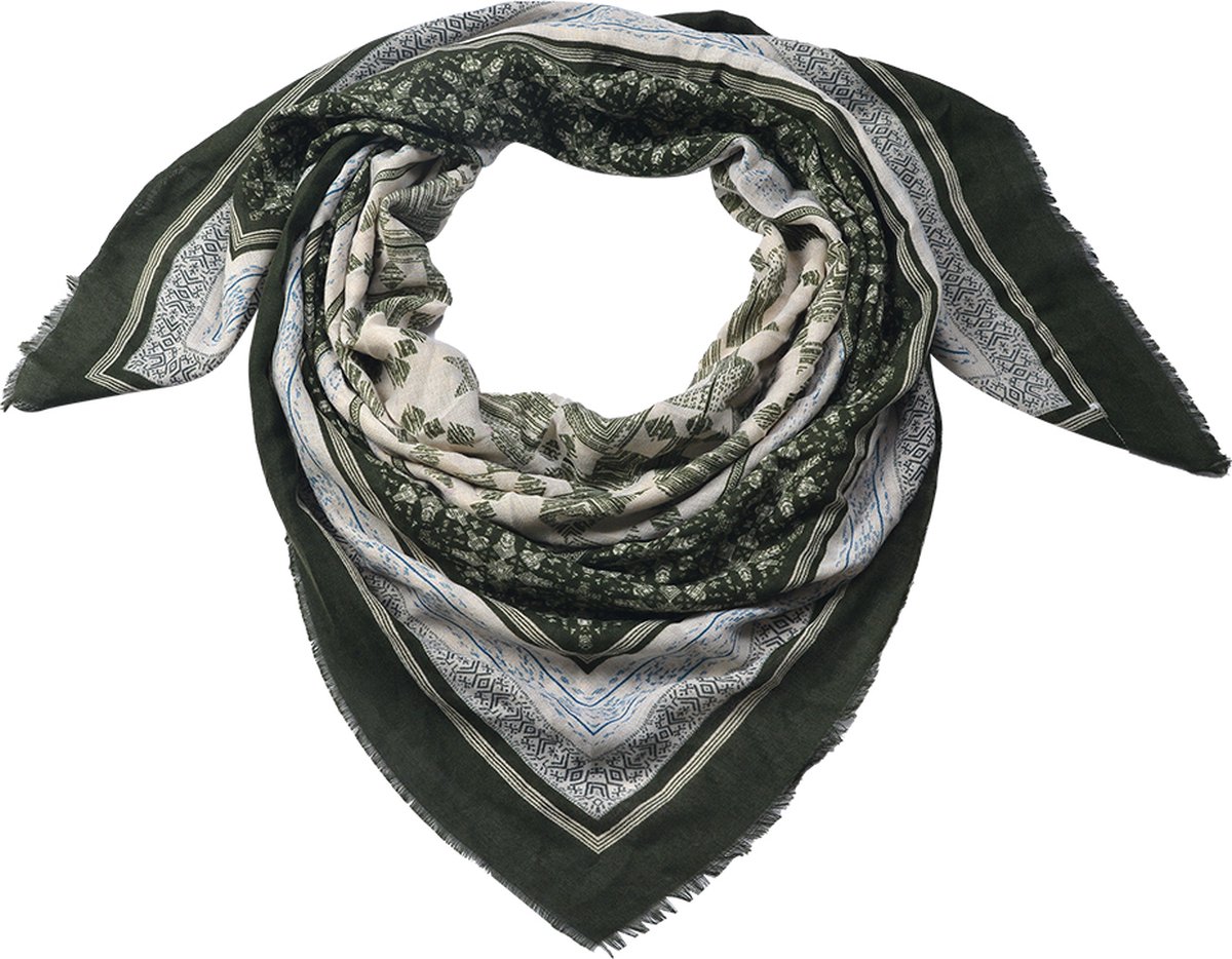 Juleeze Sjaal Dames Print 140x140 cm Bruin Synthetisch Shawl Dames
