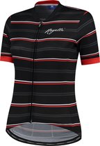 Rogelli Stripe Fietsshirt - Korte Mouwen - Dames - Zwart, Rood - Maat S