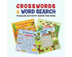 Learn with Puzzles for Kids- Crosswords & Word Search Puzzles Activity Book for Kids