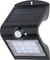 Proventa Solar LED buitenlamp met bewegingssensor - Wandlamp model Jerrel - Zwart