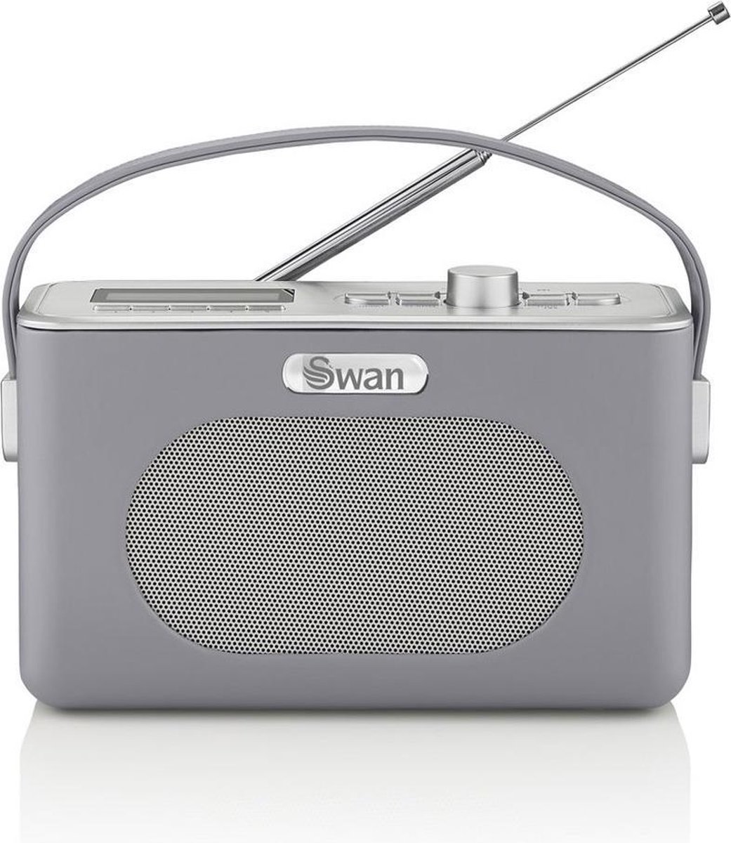 Swan Draagbare Retro Radio DAB+ Grijs met Bluetooth