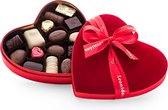 Chocoladecadeau | Leonidas Bonbons | Luxe Fluwelen Hart | 15 Bonbons