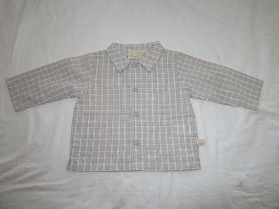 noukie's , garçon , chemise , à carreaux , blanc / beige , 6 mois 68