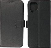 Samsung Galaxy A12 Hoesje - Book Case Telefoonhoesje - Kaarthouder Portemonnee Hoesje - Wallet Cases - Geschikt voor Samsung Galaxy A12 - Zwart