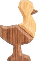 The Little Ostrich - Wooden animal - 2 pcs