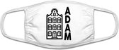 Adam mondkapje | Amsterdam | 020 | hoofdstad | grappig | gezichtsmasker | bescherming | bedrukt | logo | Zwart mondmasker van katoen, uitwasbaar & herbruikbaar. Geschikt voor OV