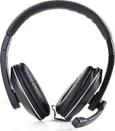 headset met microfoon - over-ear stereo headset - 2x 3,5mm Jack / zwart - 2 meter microfoon - en audiobediening - pc-headset met kabel for vergaderruimten - Telefoon - laptop - tablet