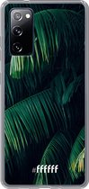6F hoesje - geschikt voor Samsung Galaxy S20 FE - Transparant TPU Case - Palm Leaves Dark #ffffff