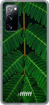 6F hoesje - geschikt voor Samsung Galaxy S20 FE - Transparant TPU Case - Symmetric Plants #ffffff