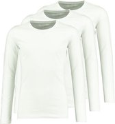 Zeeman kinder meisjes T-shirt lange mouw - wit - maat 110/116 - 3 stuks