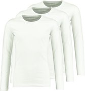 Zeeman kinder meisjes T-shirt lange mouw - wit - maat 158/164 - 3 stuks