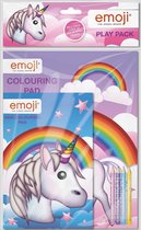 Tekenset ''Emoji'' | A4  + A5 kleurboek met potloden | Tekenen | Kleurboek| Eenhoorn | Speelgoed voor meisjes | Knutselen | Tekenen | Kleuren | Stickers | Kleurpotloden | Stiften | Tekenset v