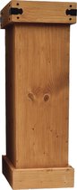 Houten zuil / pilaar bruine beits 75cm