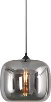 Artelight Preston - glazen hanglamp 1xE27  lichts zwart/smoke d:28cm - Modern - Artdelight - 2 jaar garantie