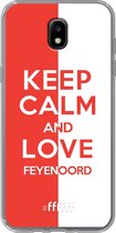 6F hoesje - geschikt voor Samsung Galaxy J5 (2017) -  Transparant TPU Case - Feyenoord - Keep calm #ffffff