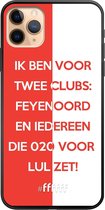 6F hoesje - geschikt voor iPhone 11 Pro Max -  TPU Case - Feyenoord - Quote #ffffff