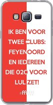 6F hoesje - geschikt voor Samsung Galaxy J3 (2016) -  Transparant TPU Case - Feyenoord - Quote #ffffff