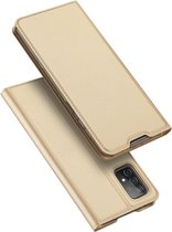 Samsung Galaxy A52 Bookcase Hoesje Beige - Dux Ducis (Skin Serie) + Cacious Screen Protector