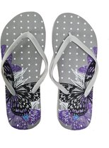 Sorprese vlinder – slippers – grijs – maat 37 – slippers dames – teenslippers - badslippers