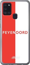 6F hoesje - geschikt voor Samsung Galaxy A21s -  Transparant TPU Case - Feyenoord - met opdruk #ffffff