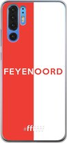6F hoesje - geschikt voor Huawei P30 Pro -  Transparant TPU Case - Feyenoord - met opdruk #ffffff