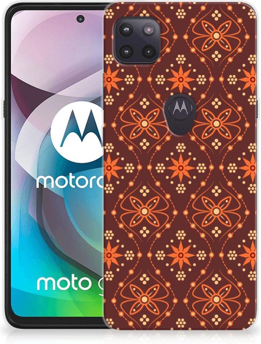 Motorola Moto G 5G TPU bumper Batik Brown