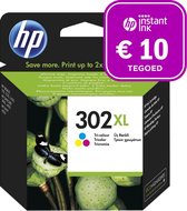 HP 302XL - Inktcartridge kleur + Instant Ink tegoe