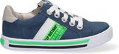 Braqeez Dicky Day Jongens Lage Sneakers - Blauw - Leer - Veters