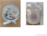 Ilovecandle- Handgemaakte geur kaarsen met bloemen in glazenpot
