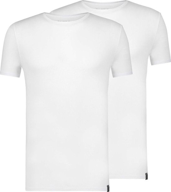 RJ Bodywear The Good Life T-shirts (2-pack) - slim fit heren T-shirts O-hals - wit - Maat: M