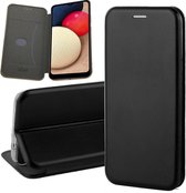 Hoesje geschikt voor Samsung Galaxy A02s - Book Case Leer ThinShield Zwart
