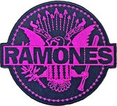 Ramones Patch Pink Seal Zwart/Roze