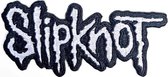 Slipknot - Cut-Out Logo Black Border Patch - Wit/Zwart