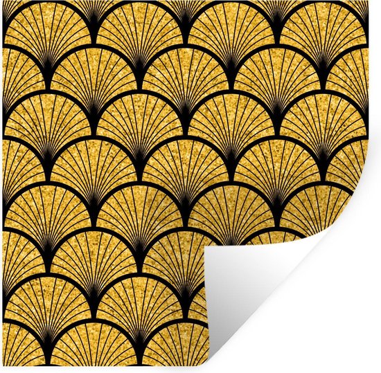 Sticker Muursticker architecture Art Deco - Motif doré - 120x120 cm - film  autocollant... | bol.com