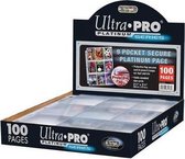 Ultra Pro 9-Pocket Pages – Box 100 Pagina – Secure Platinum (standaardkaarten zoals Pokemon & Magic)