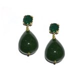Oorbellen groen | Swarovski | kegel | gold plated