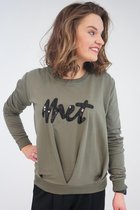 La Pèra Groene Sweater MET legergroen Dames - Maat S