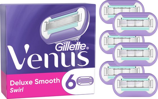 Gillette Venus Deluxe Smooth Swirl Scheermesjes Voor Vrouwen - 6 Navulmesjes