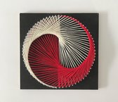 JGJ Pakket String art (spijkerkunst) rond rood/wit (string it DIY)