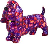 Pomme pidou Hond Bruce - Spaarpot - Medium - Shockingpurple Hearts In Love