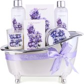 Cadeauset vrouw - Geschenkset in grote badkuip - Lavendel Home Spa - Geschenk pakket voor haar, mama, vriendin, moeder