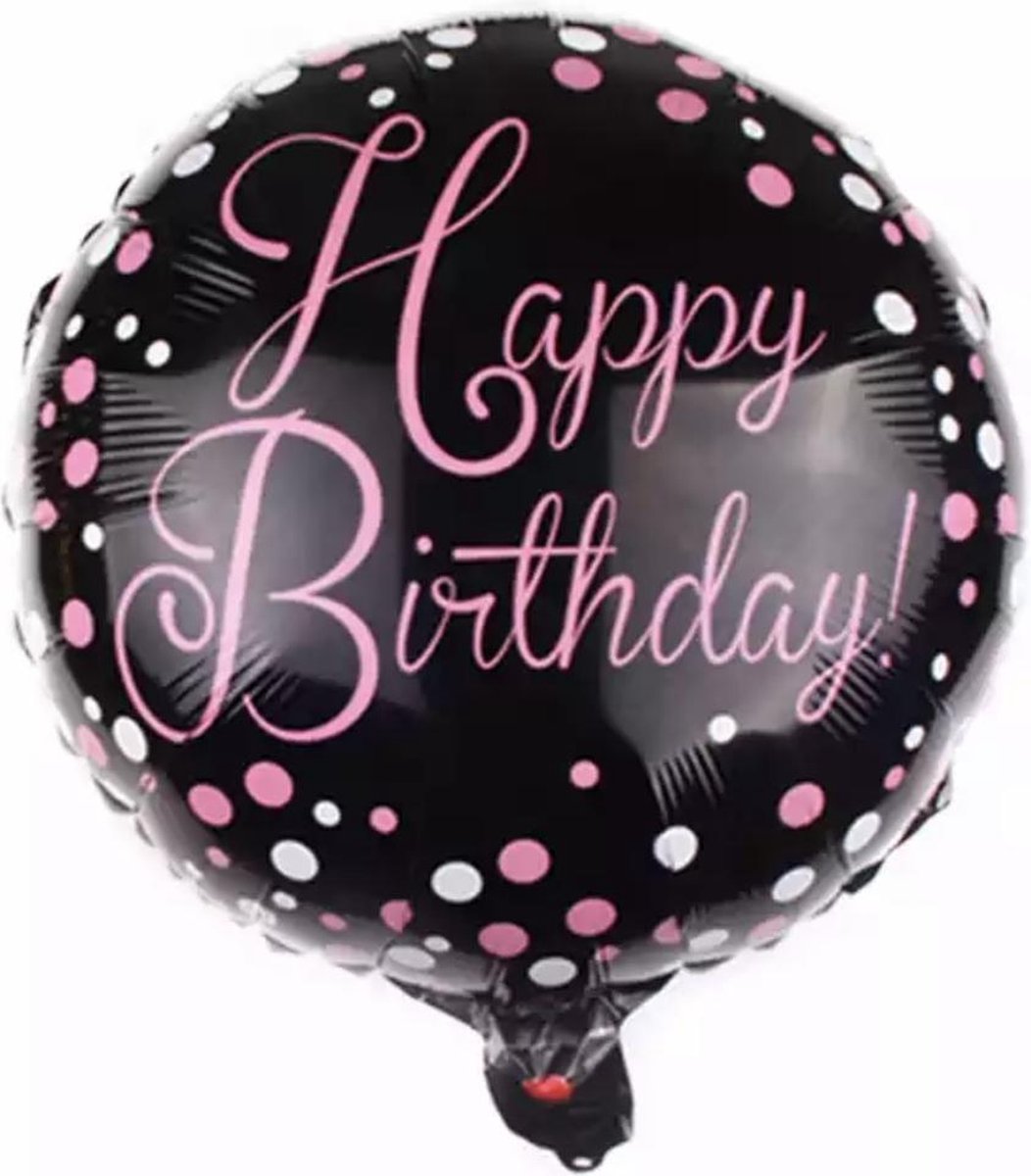 Happy Birthday folie ballon rond 45 cm