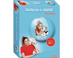 Studio 100 Strandbal Samson & Marie Junior 33 Cm Vinyl Blauw